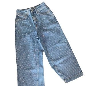 Wide Legged Rhinestone Jeans